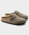 Birkenstock Boston in Taupe Suede