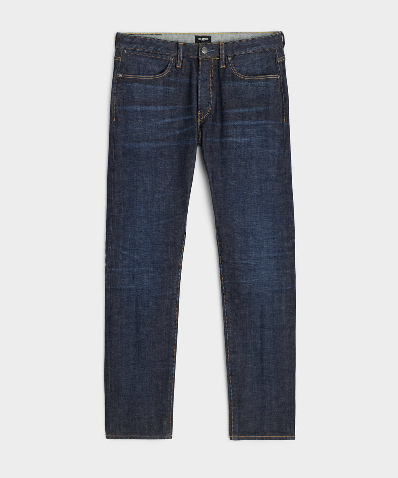 Slim Japanese Selvedge Stretch Jean in Dark Indigo