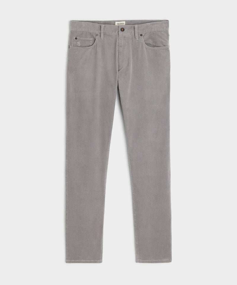 Slim Fit 5-Pocket Corduroy Pant in Graystone