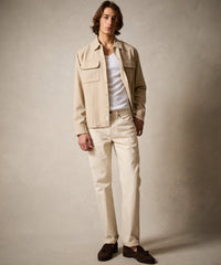 Italian Wool Cashmere Field Shirt in Cream