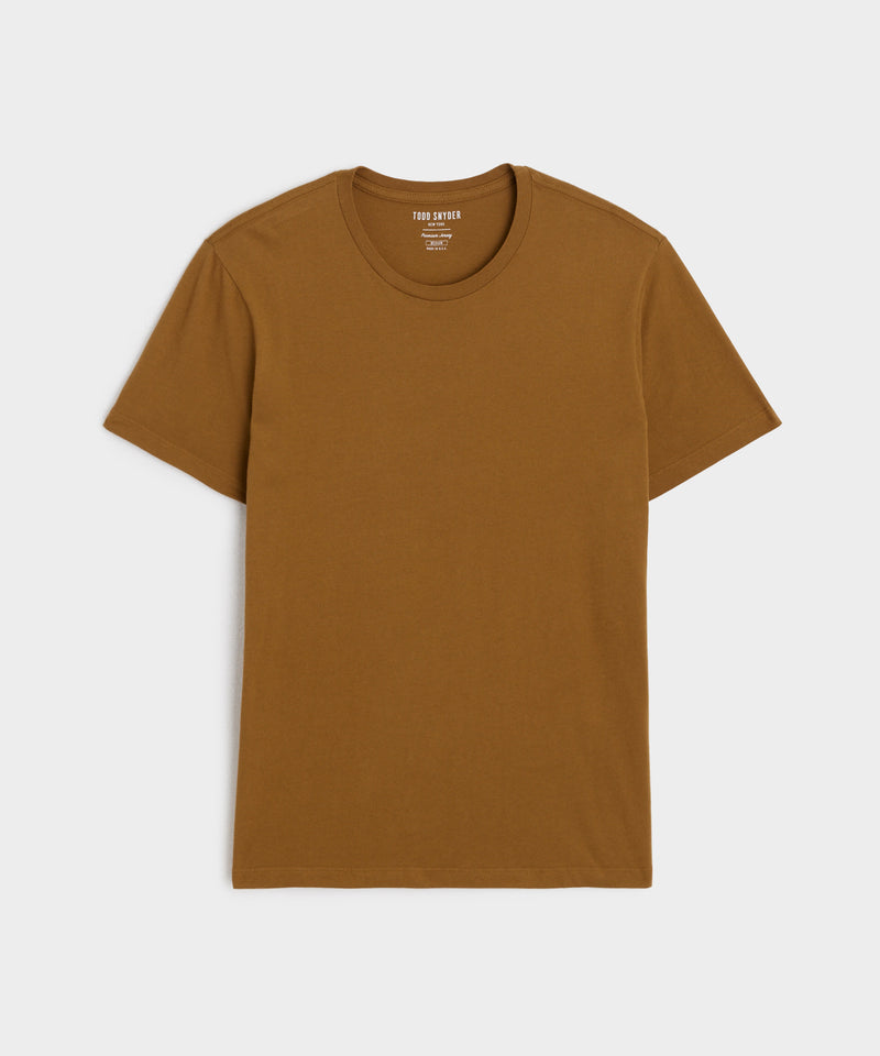 Made in L.A. Premium Jersey Tee in Leather Brown