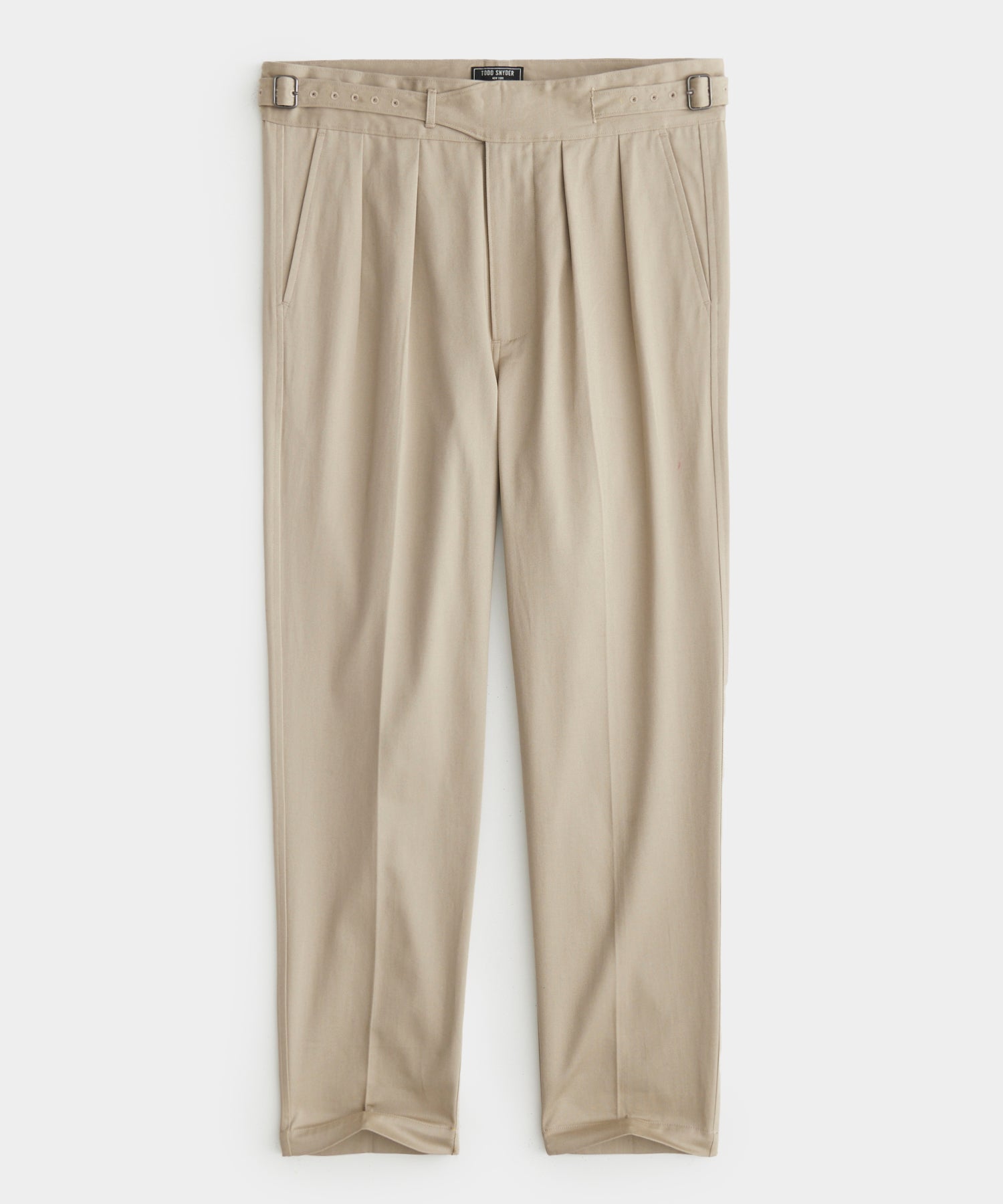 Lightweight Italian Cotton Gurkha Trouser in Sand Stone