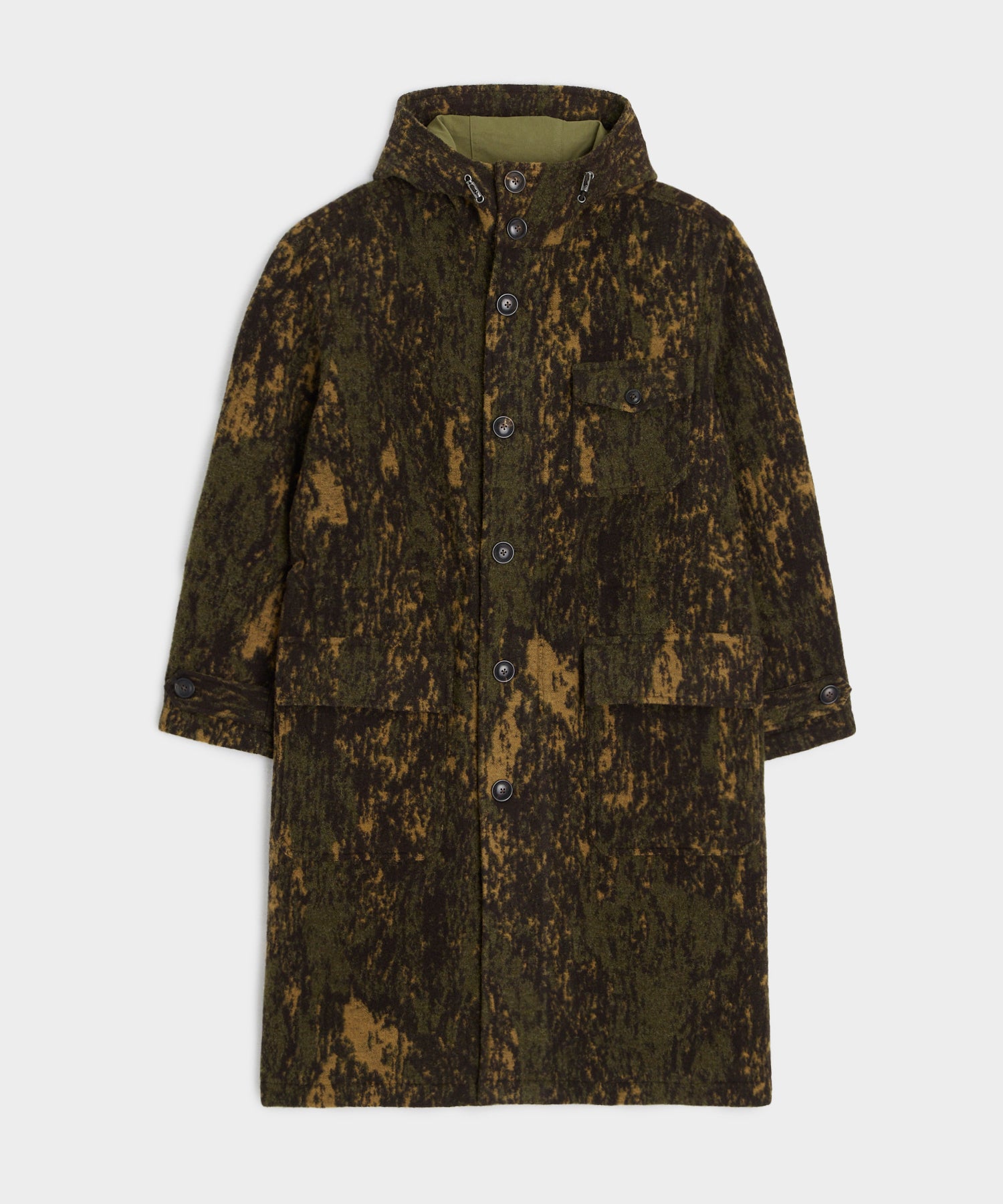 Todd Snyder X Woolrich Camo Tree Topcoat