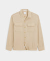 Italian Wool Cashmere Field Shirt in Cream