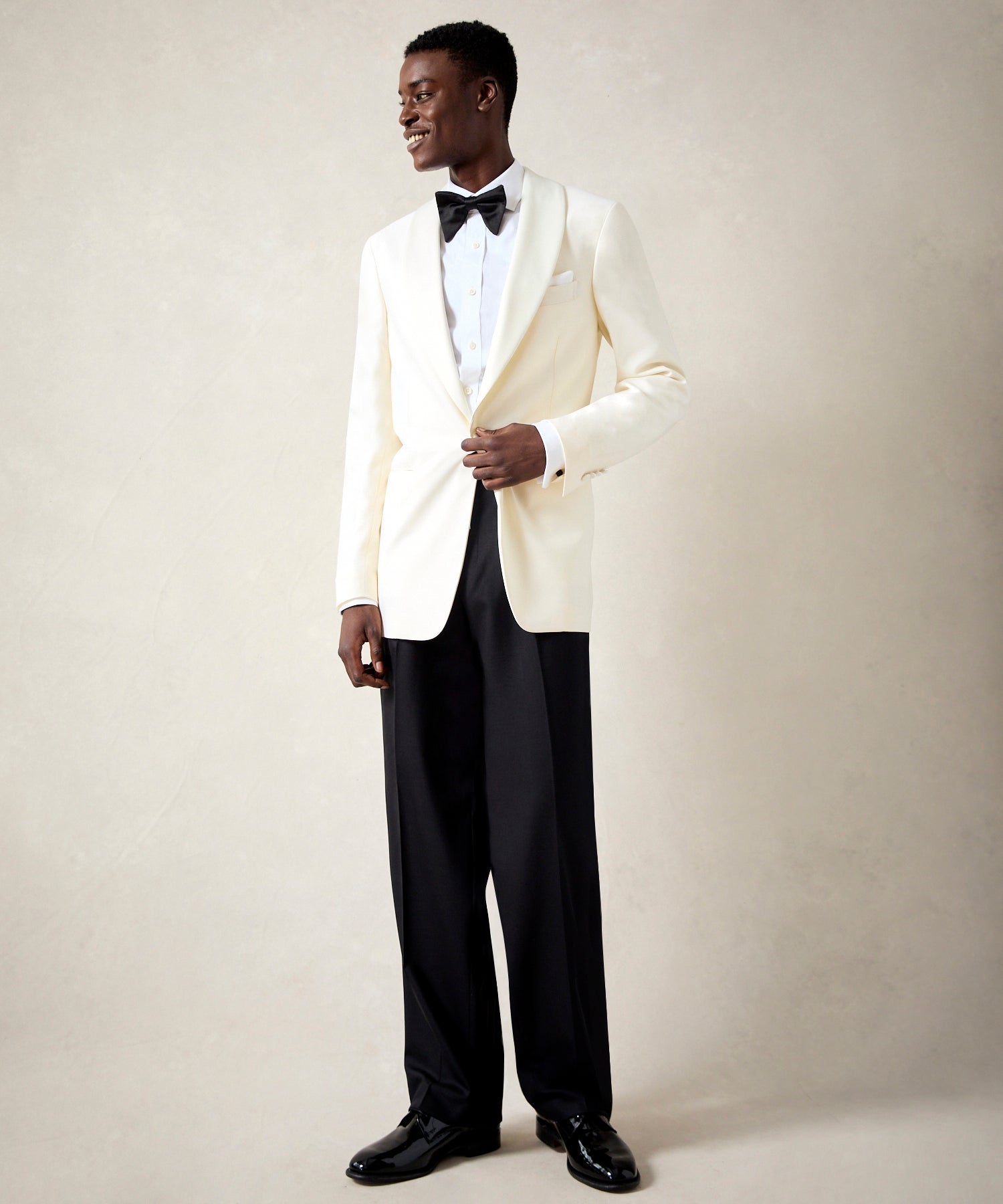 Italian Shawl Collar Tuxedo in Ivory