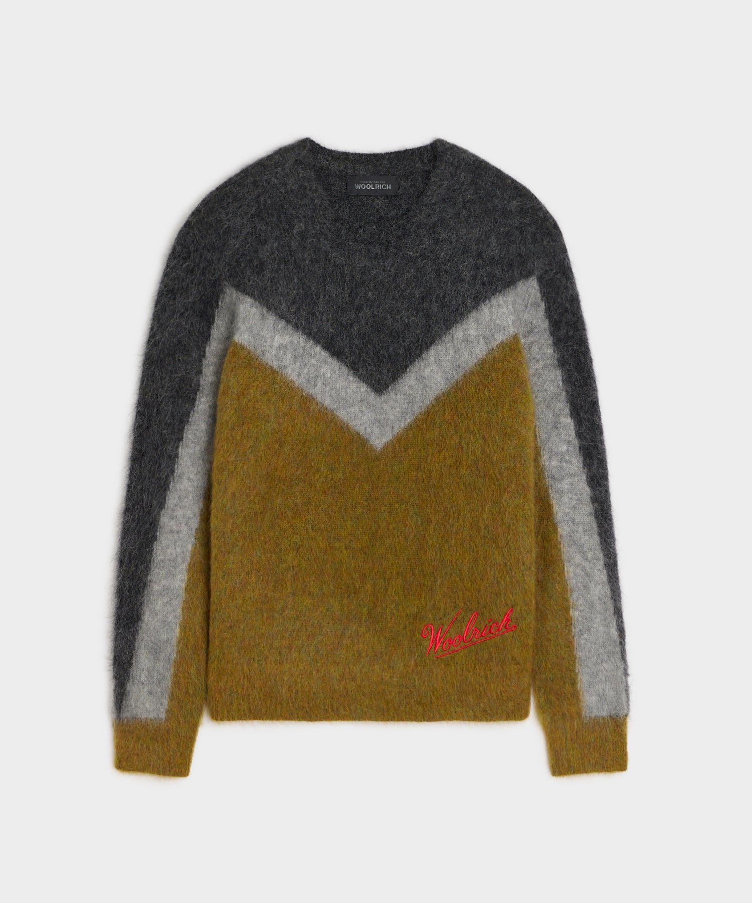 Todd Snyder X Woolrich Chevron Mohair Crewneck