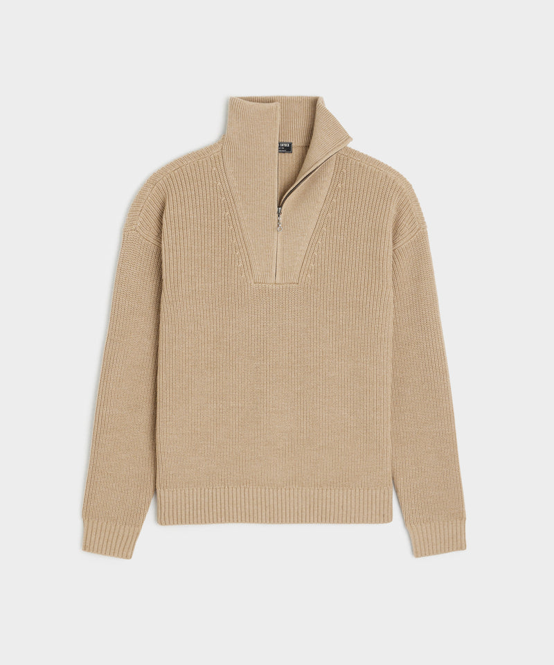 Merino Half-Zip Sweater in Baja Dunes